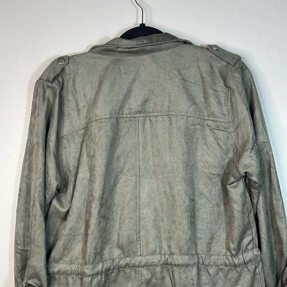 Becool Lightweight Utility Jacket with Drawstring Waist - Olive Green - Medium - Picture 9 of 10